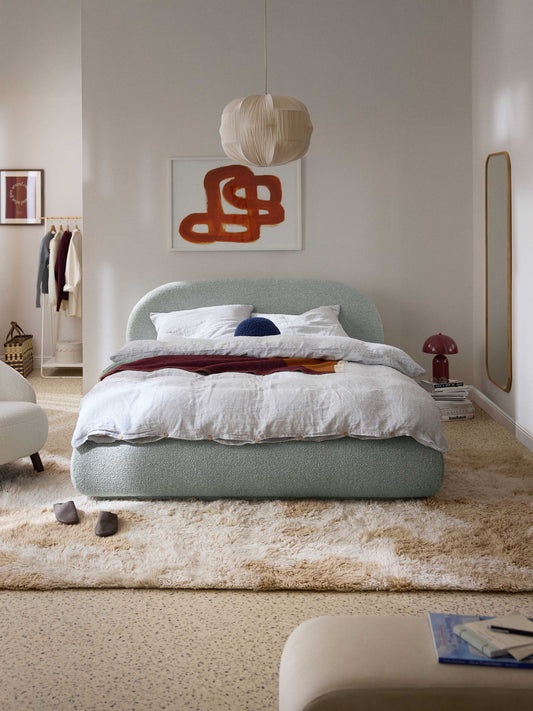 Alva Bouclé Upholstered Bed