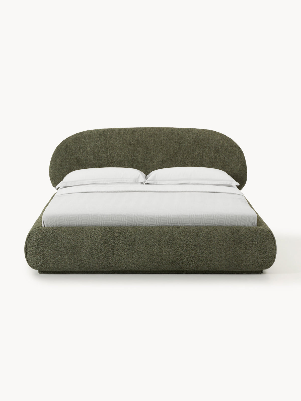 Alva Upholstered Bed in Teddy Bouclé