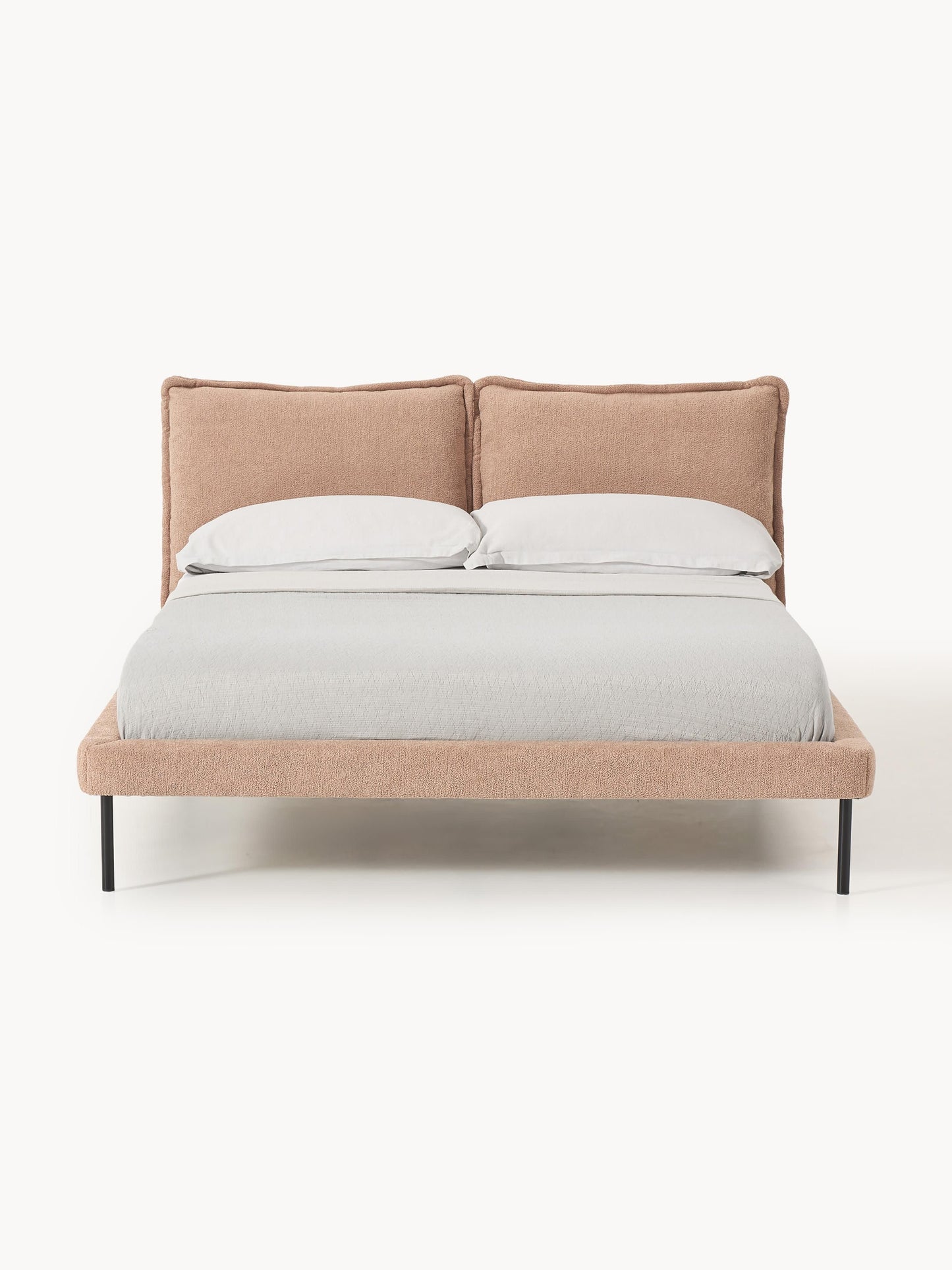 Amelie Upholstered Bed in Teddy Bouclé