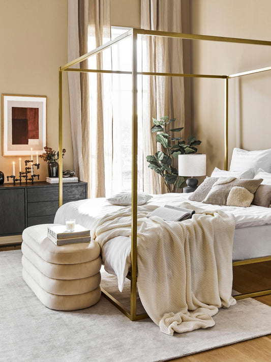 Belva Four-Poster Bed in Metal