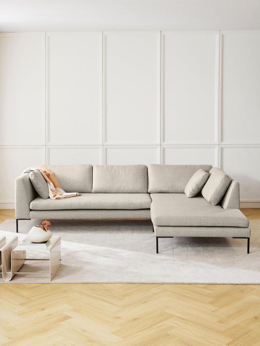 Emmi Corner Sofa with Metal Legs
