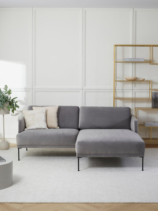 Fluenta Small Velvet Corner Sofa