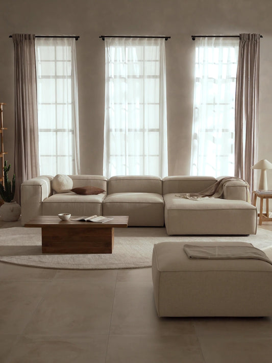Lennox Modular Corner Sofa (4-Seater) in Linen Blend