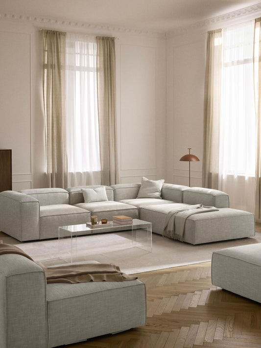 Lennox Modular XL Corner Sofa (4-Seater) in Linen Blend