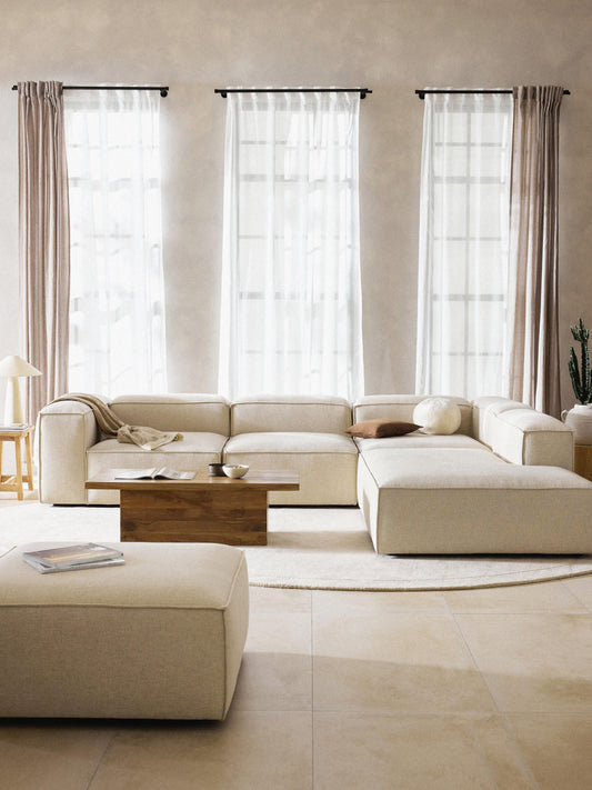 Lennox Modular XL Corner Sofa (4-Seater) in Linen Blend