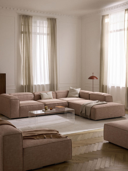 Lennox Modular XL Corner Sofa (4-Seater) in Linen Blend