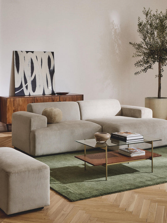 Melvie Corduroy Corner Sofa (3-Seater)