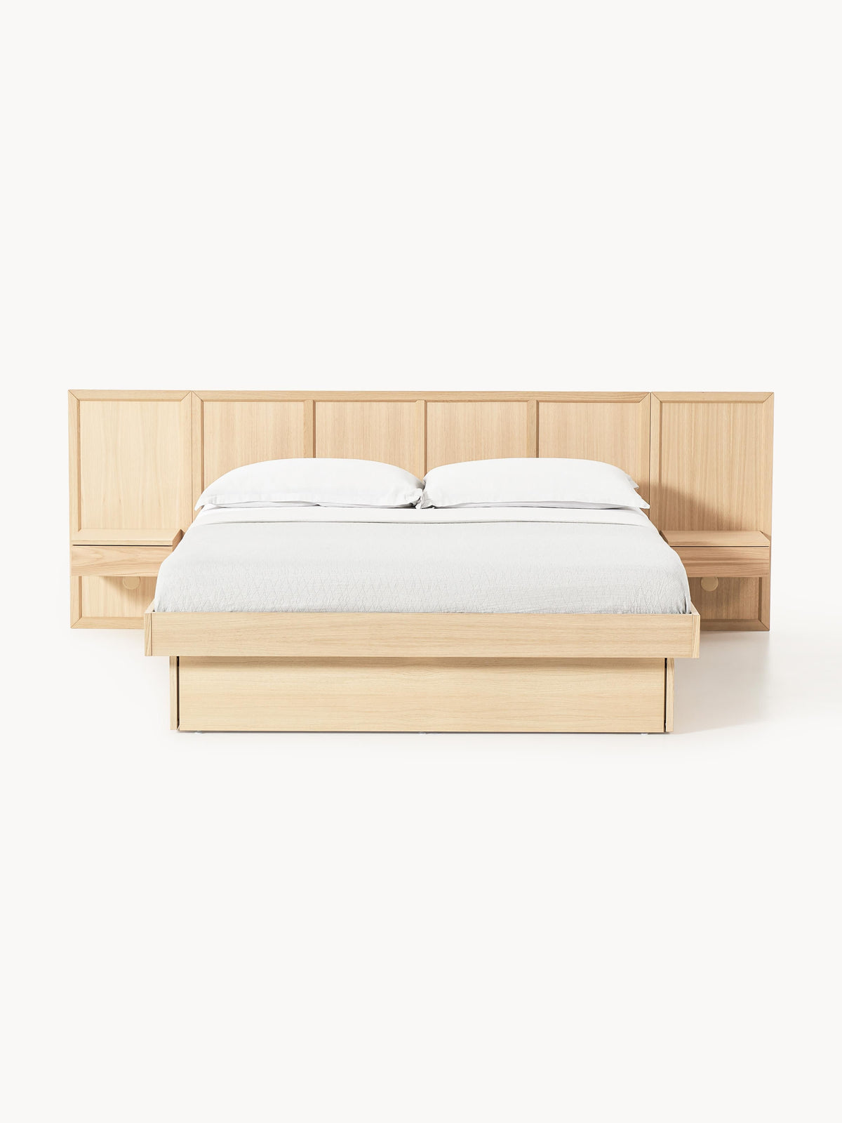 Nantis Wooden Bed with Bedside Tables and Headboard