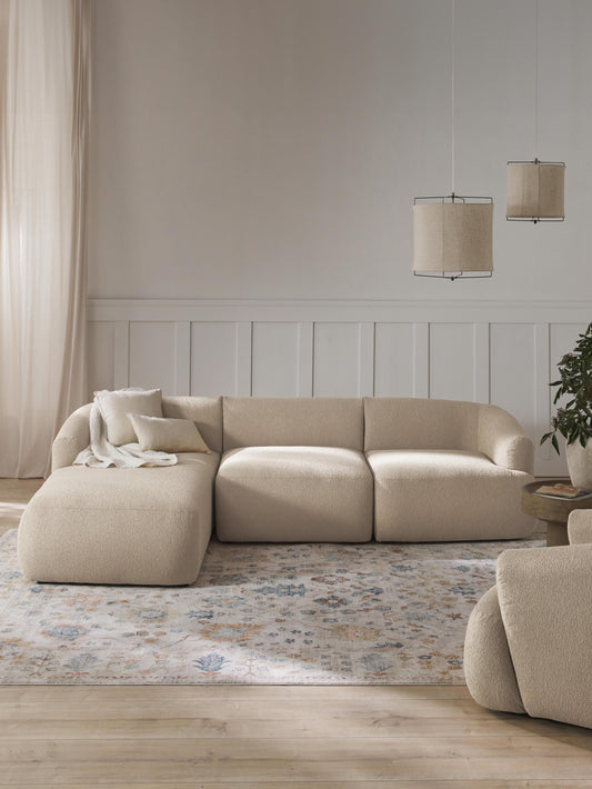 Sofira Modular Bouclé Corner Sofa (3-Seater)