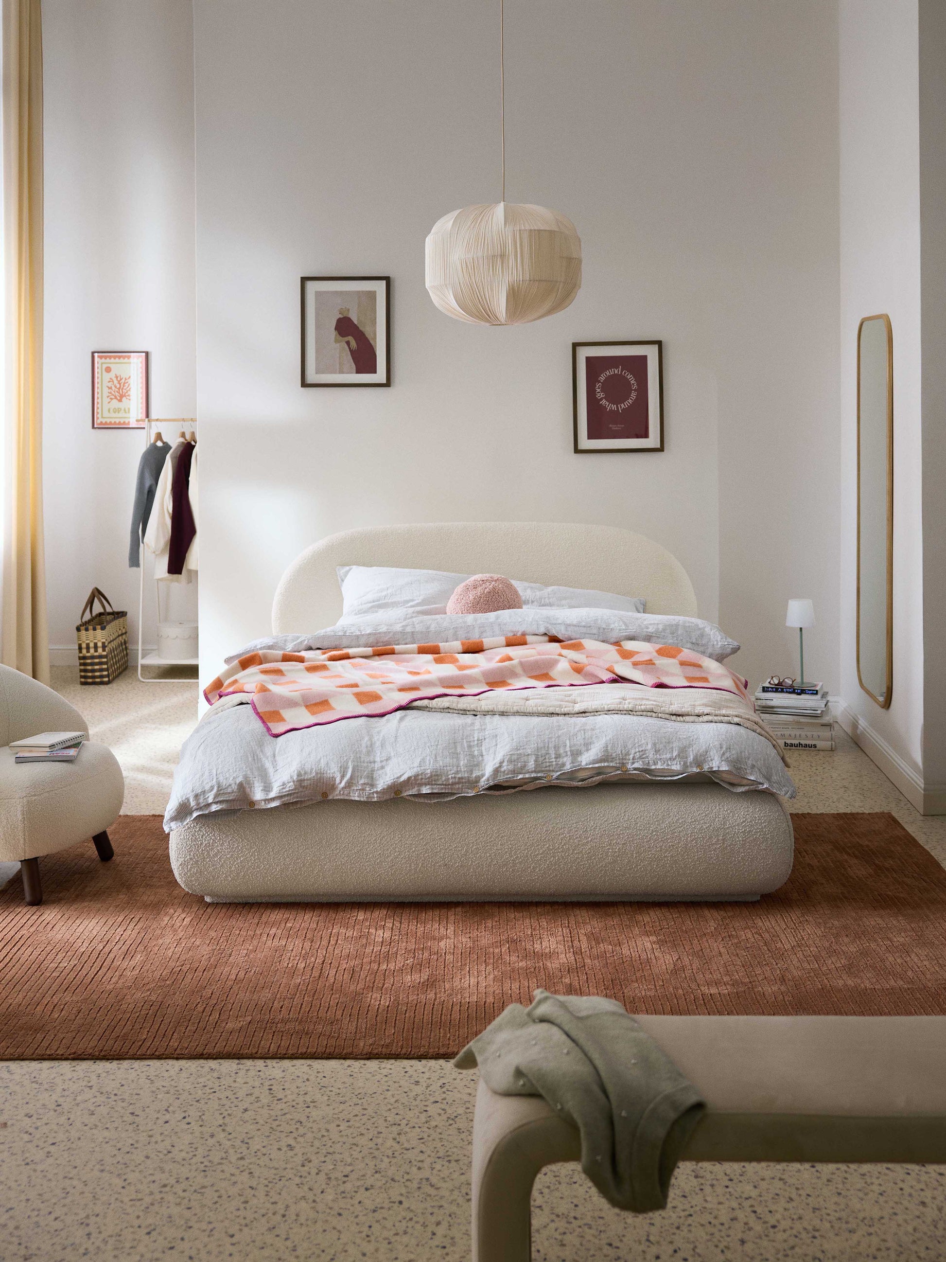 Alva Bouclé Upholstered Bed