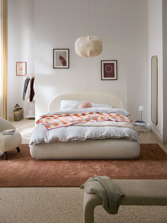 Alva Bouclé Upholstered Bed