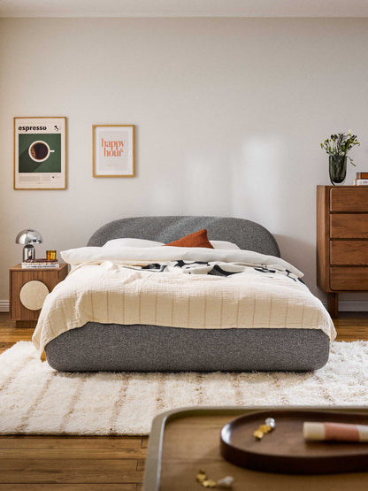 Alva Bouclé Upholstered Bed