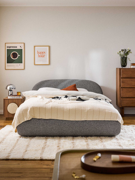 Alva Bouclé Upholstered Bed