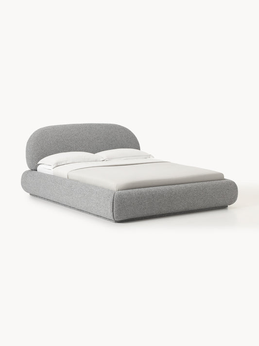 Alva Bouclé Upholstered Bed with Storage