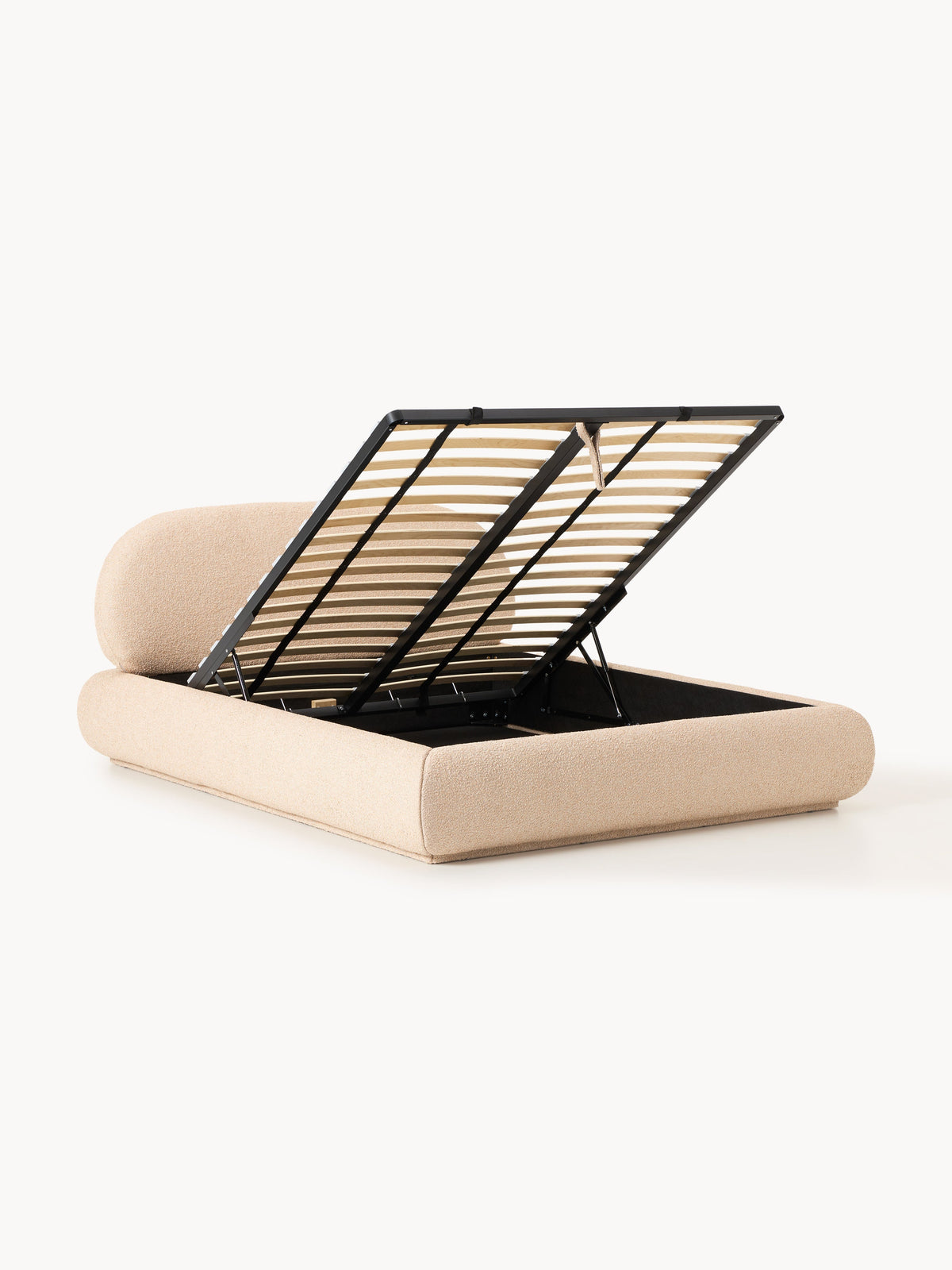 Alva Bouclé Upholstered Bed with Storage