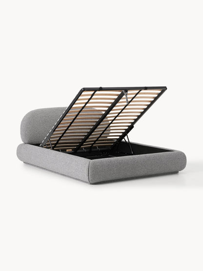 Alva Bouclé Upholstered Bed with Storage