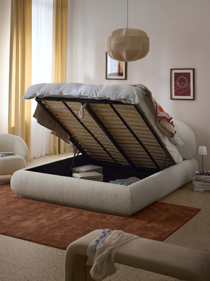 Alva Teddy Upholstered Bed with Storage