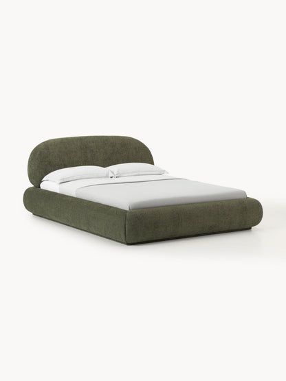Alva Upholstered Bed in Teddy Bouclé