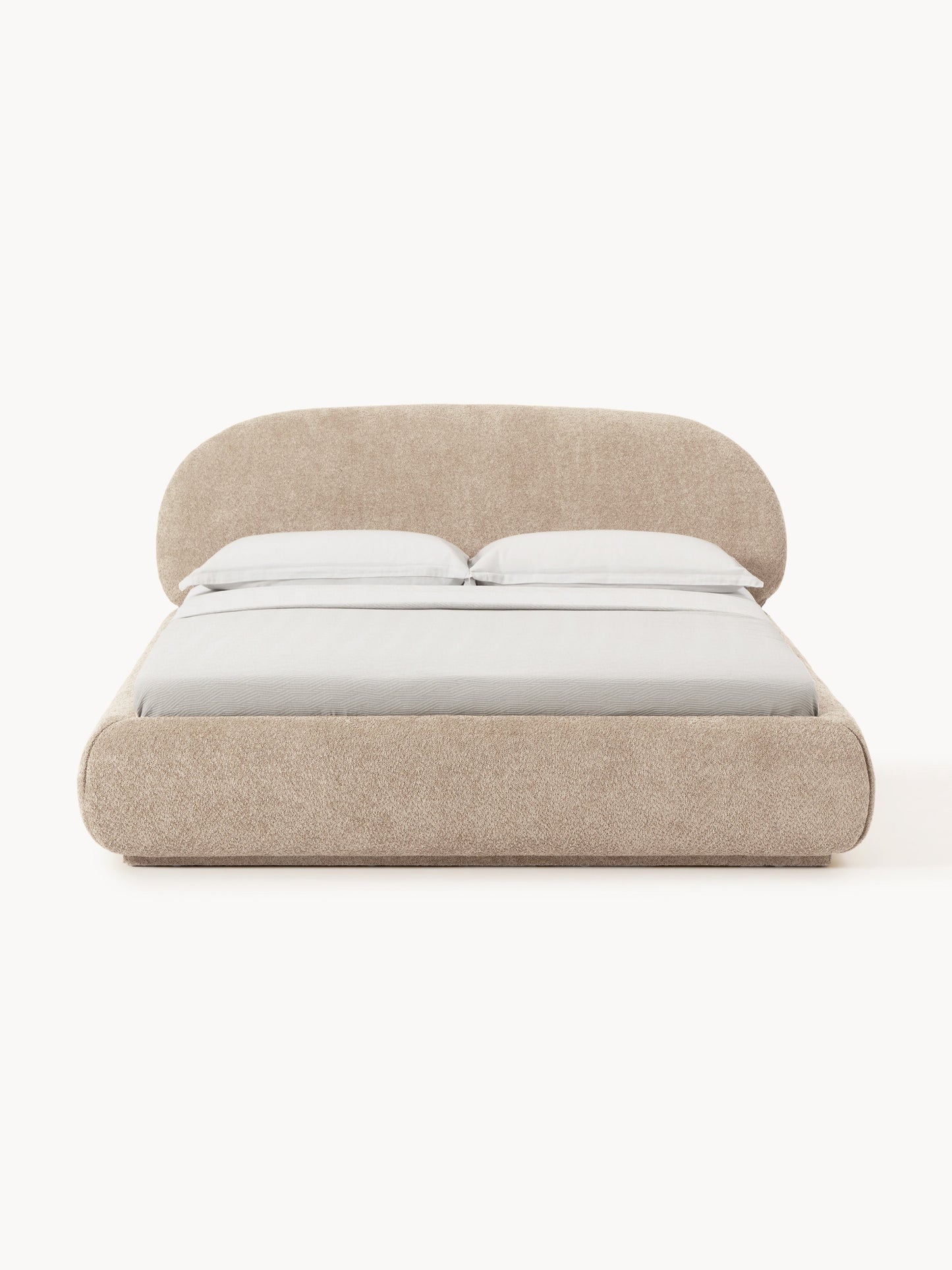 Alva Upholstered Bed in Teddy Bouclé