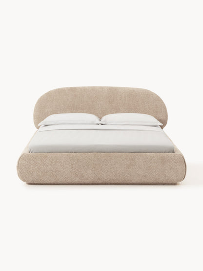 Alva Upholstered Bed in Teddy Bouclé