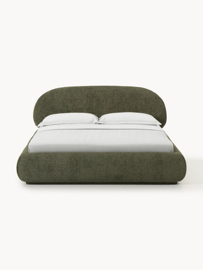 Alva Upholstered Bed in Teddy Bouclé