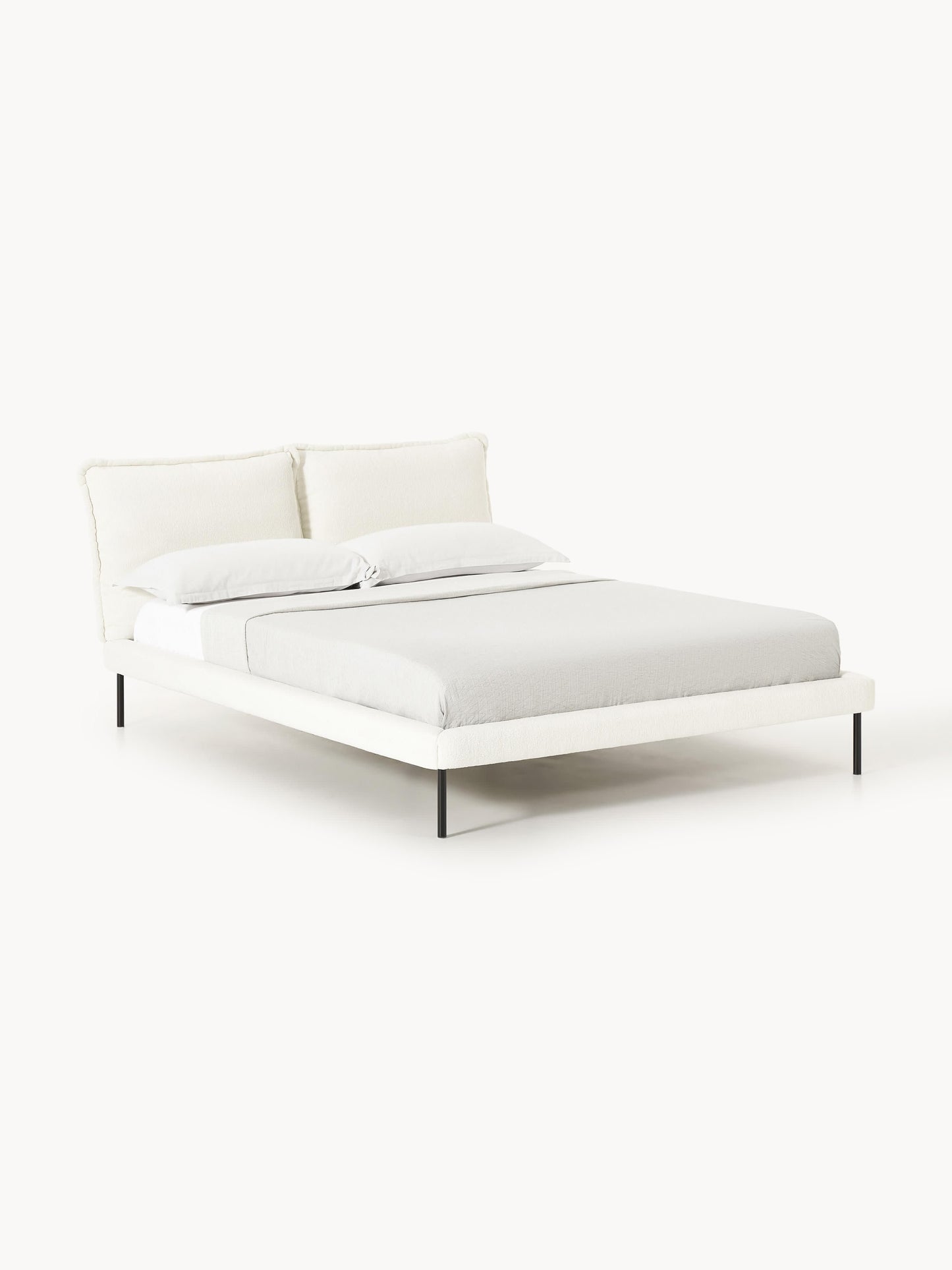 Amelie Upholstered Bed in Teddy Bouclé