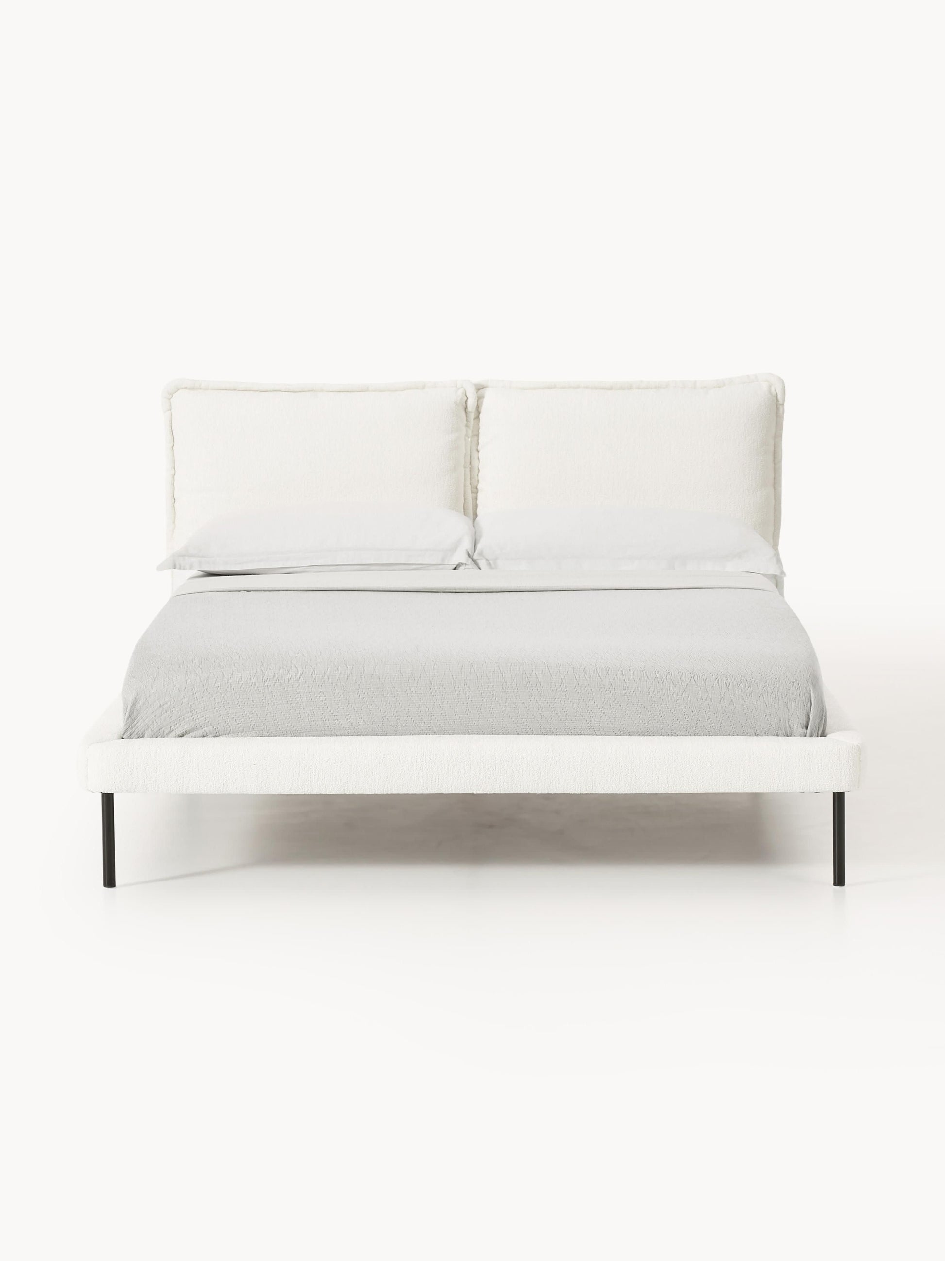 Amelie Upholstered Bed in Teddy Bouclé