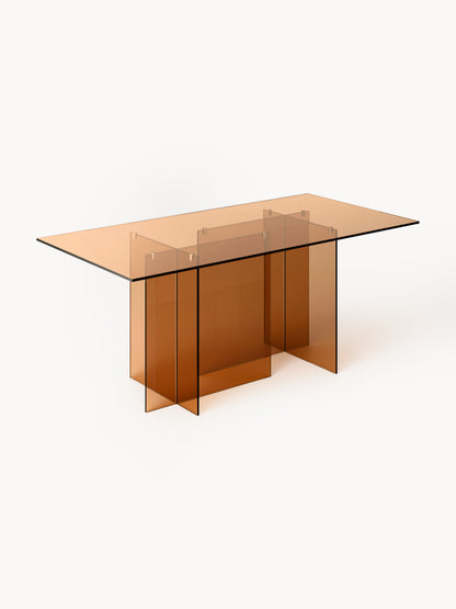 Anouka Dining Table in Glass, 180 x 90 cm