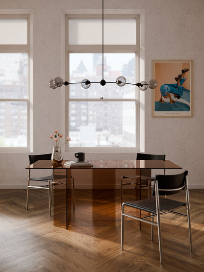 Anouka Dining Table in Glass, 180 x 90 cm