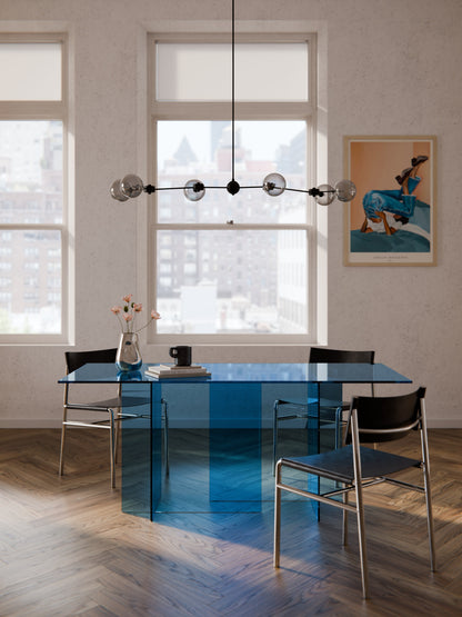 Anouka Dining Table in Glass, 180 x 90 cm