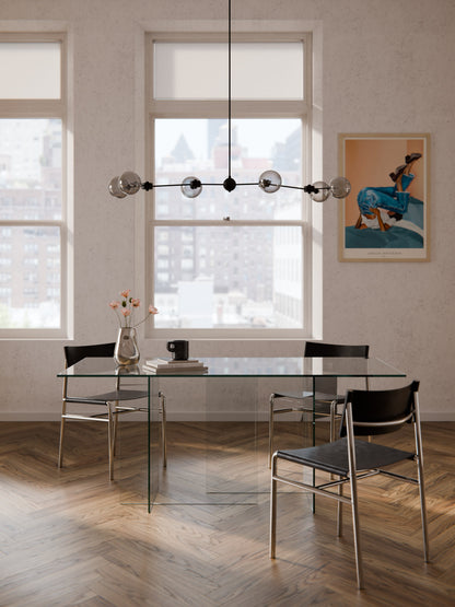 Anouka Dining Table in Glass, 180 x 90 cm