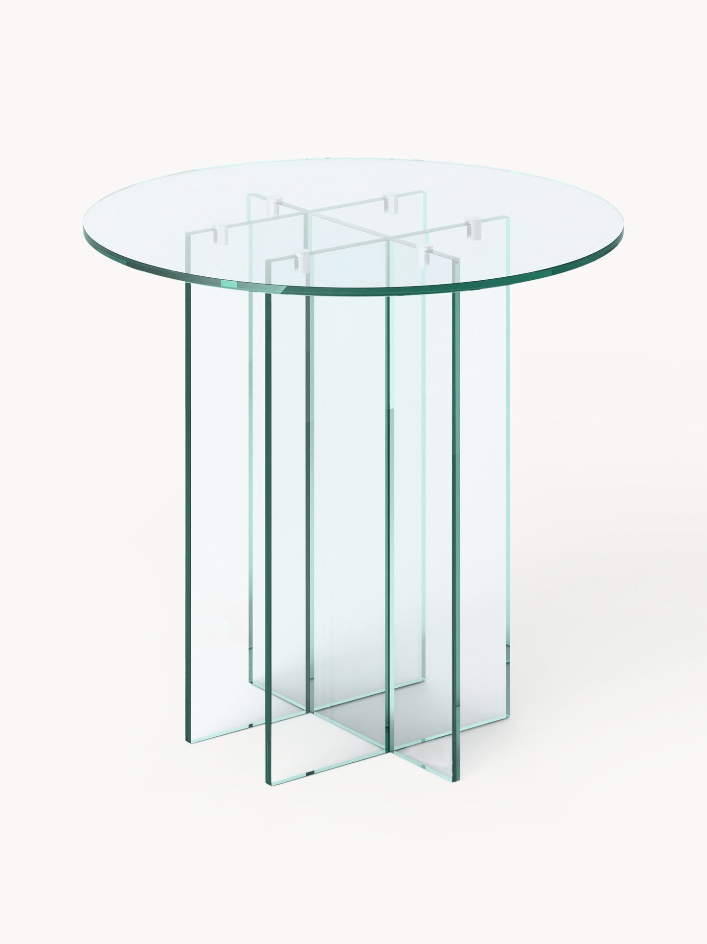 Anouka Round Dining Table in Glass, in Various Sizes