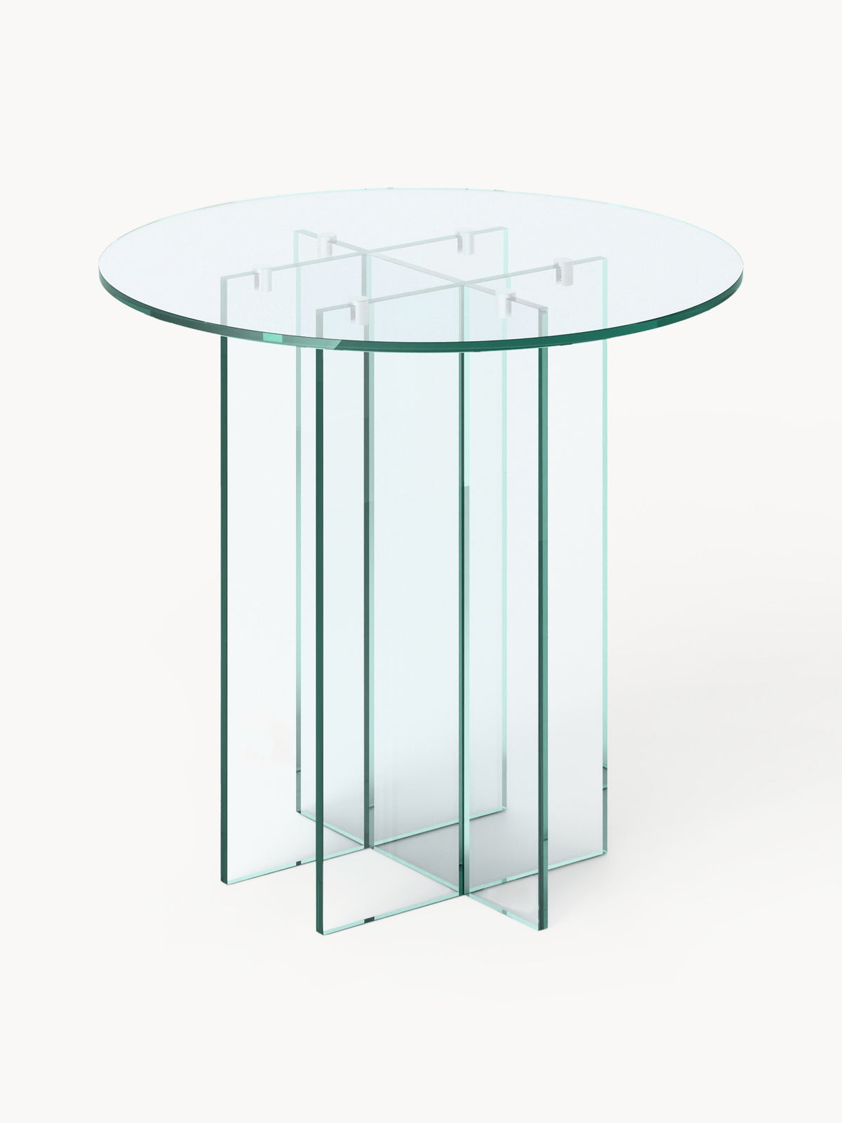 Anouka Round Dining Table in Glass, in Various Sizes
