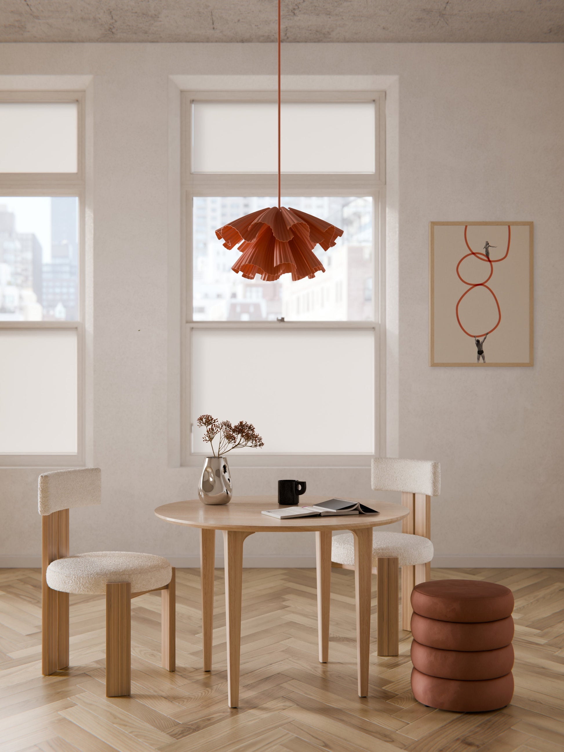 Archia Round Dining Table in Oak, Ø 110 cm