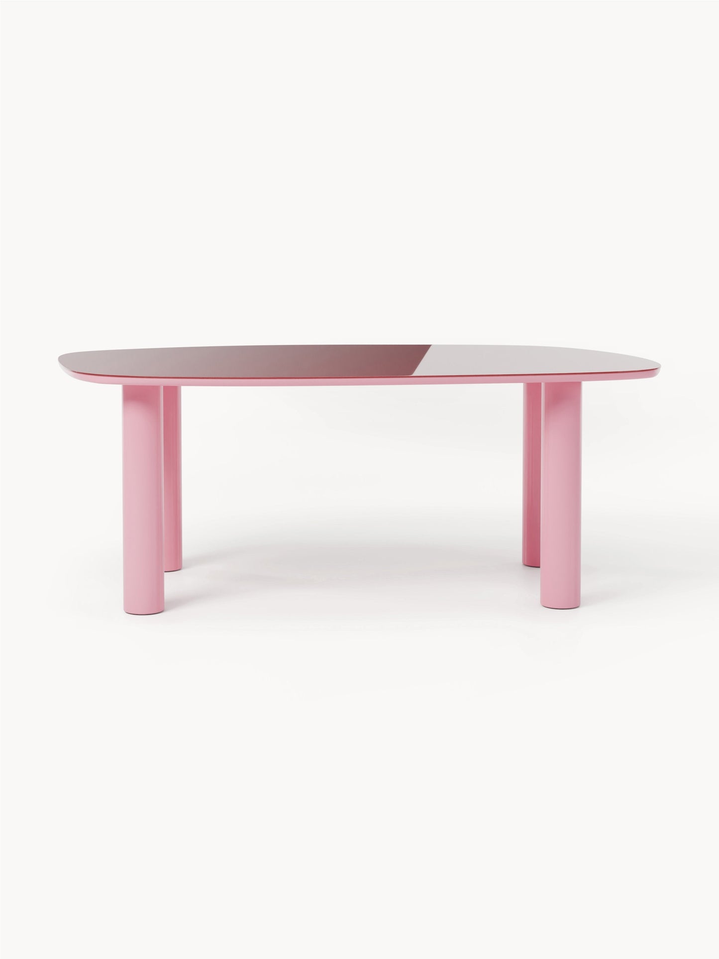 Bennet Organic Dining Table with Glass Top, 200 x 110 cm