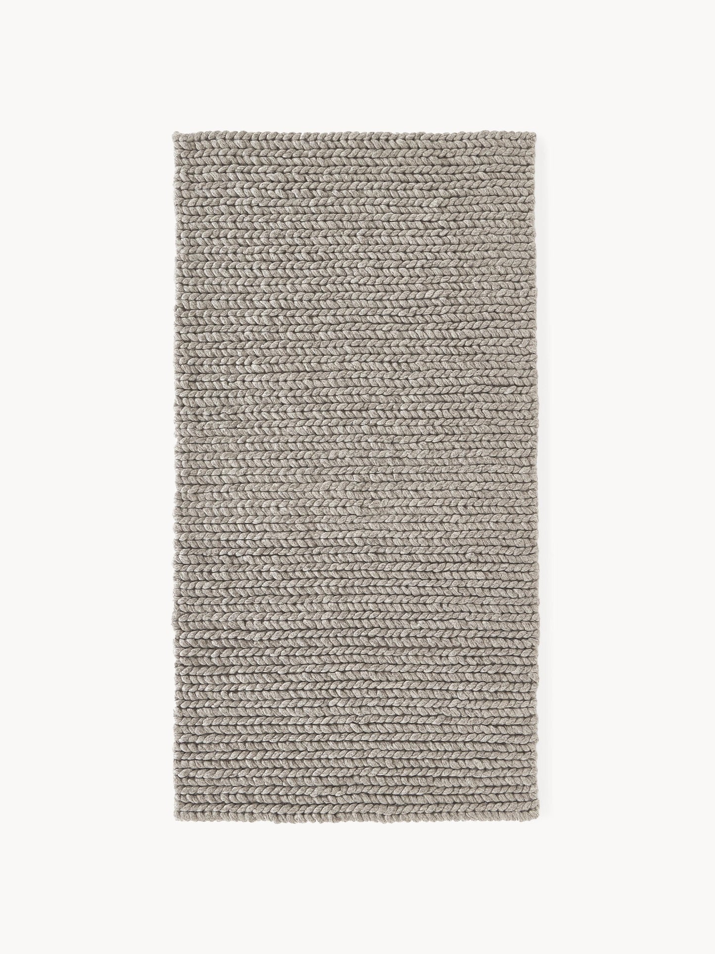 Brunia Handmade Wool Rug with Braided Texture