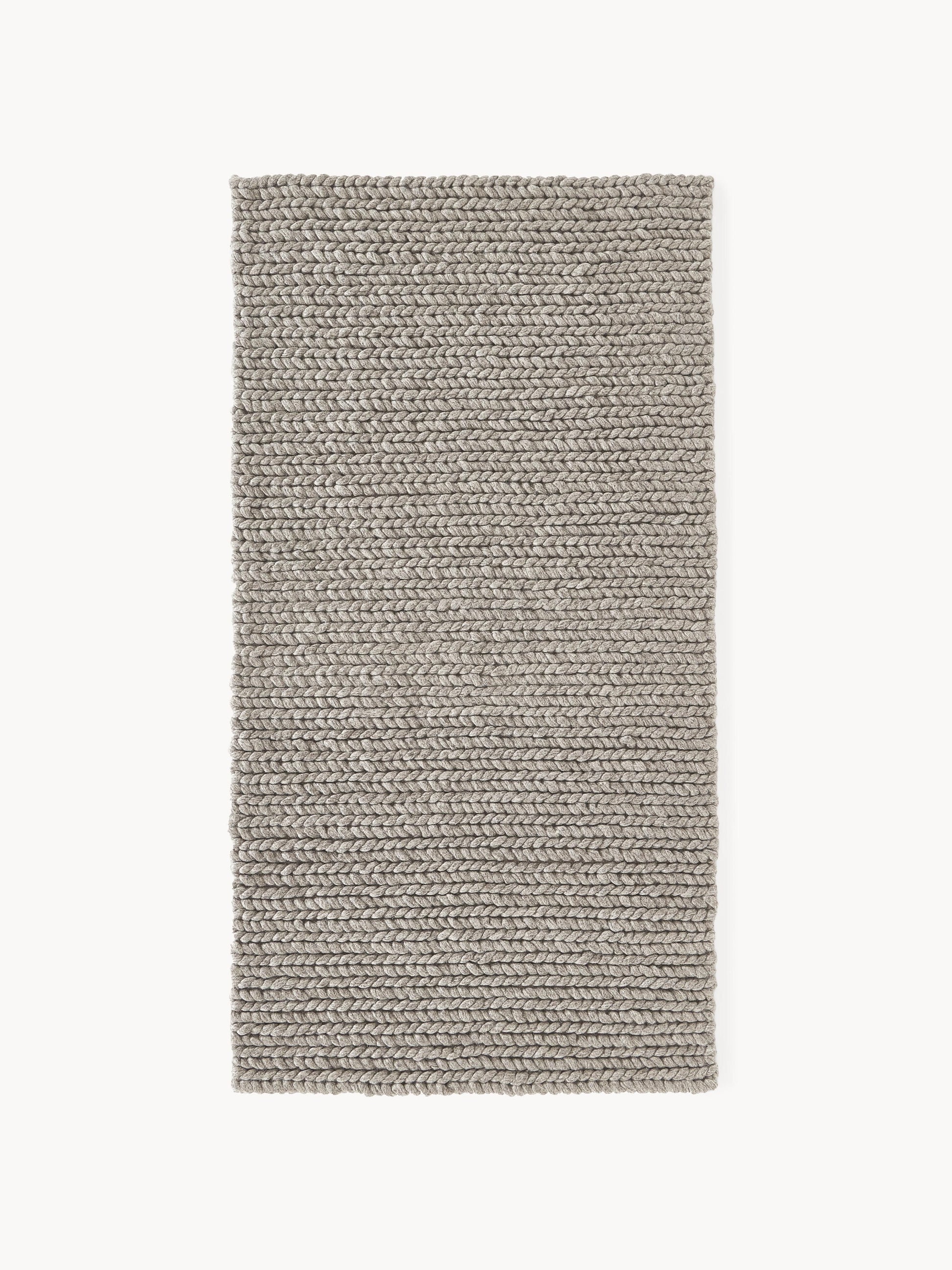 Brunia Handmade Wool Rug with Braided Texture