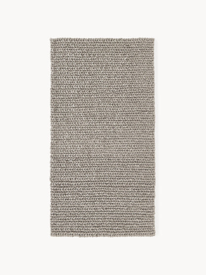 Brunia Handmade Wool Rug with Braided Texture