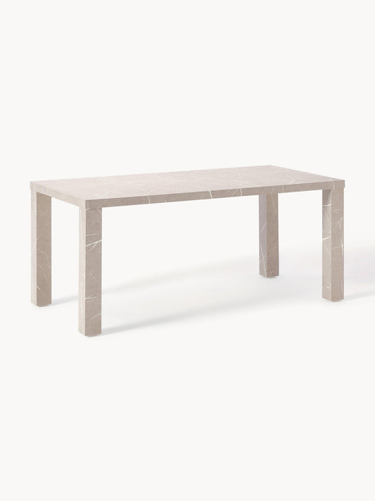 Carlin Dining Table in Marble Look, 180 x 90 cm