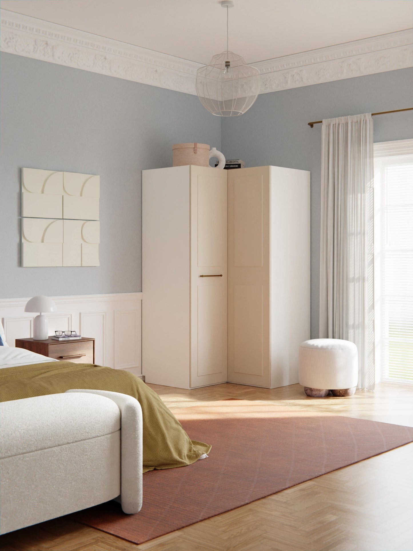 Charlene Modular Corner Wardrobe, 115 cm Wide