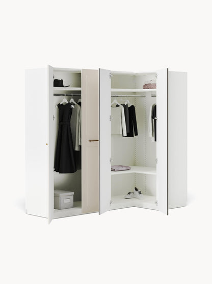 Charlene Modular Corner Wardrobe, 215 cm Wide, in Various Sizes