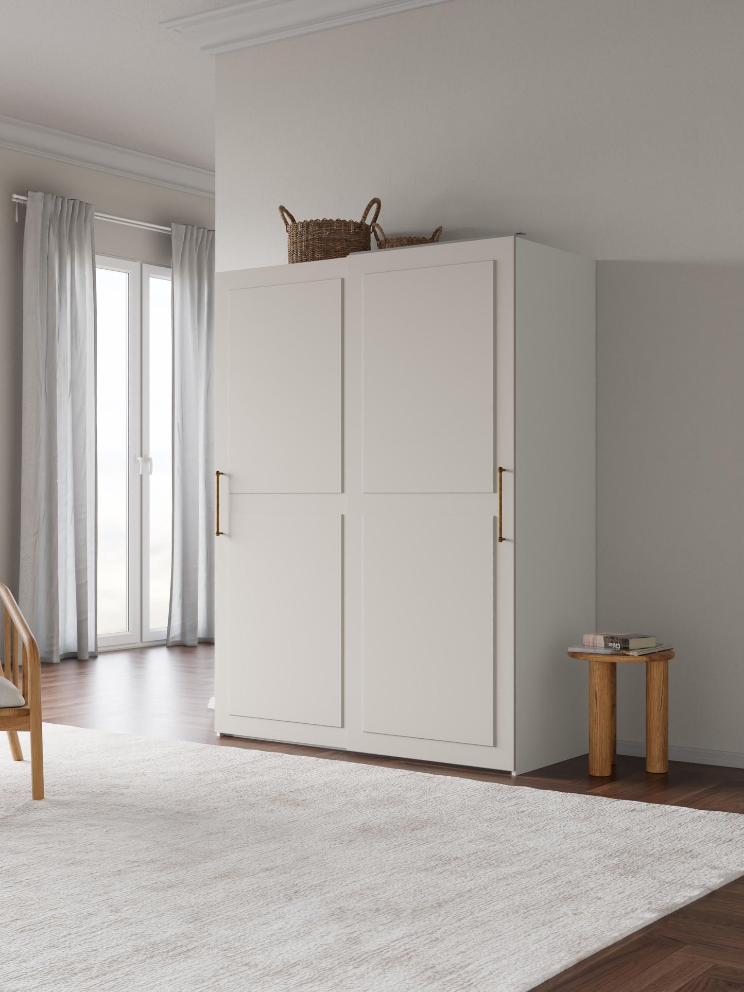 Charlene Modular Sliding-Door Wardrobe, 150 cm Wide, in Various Sizes