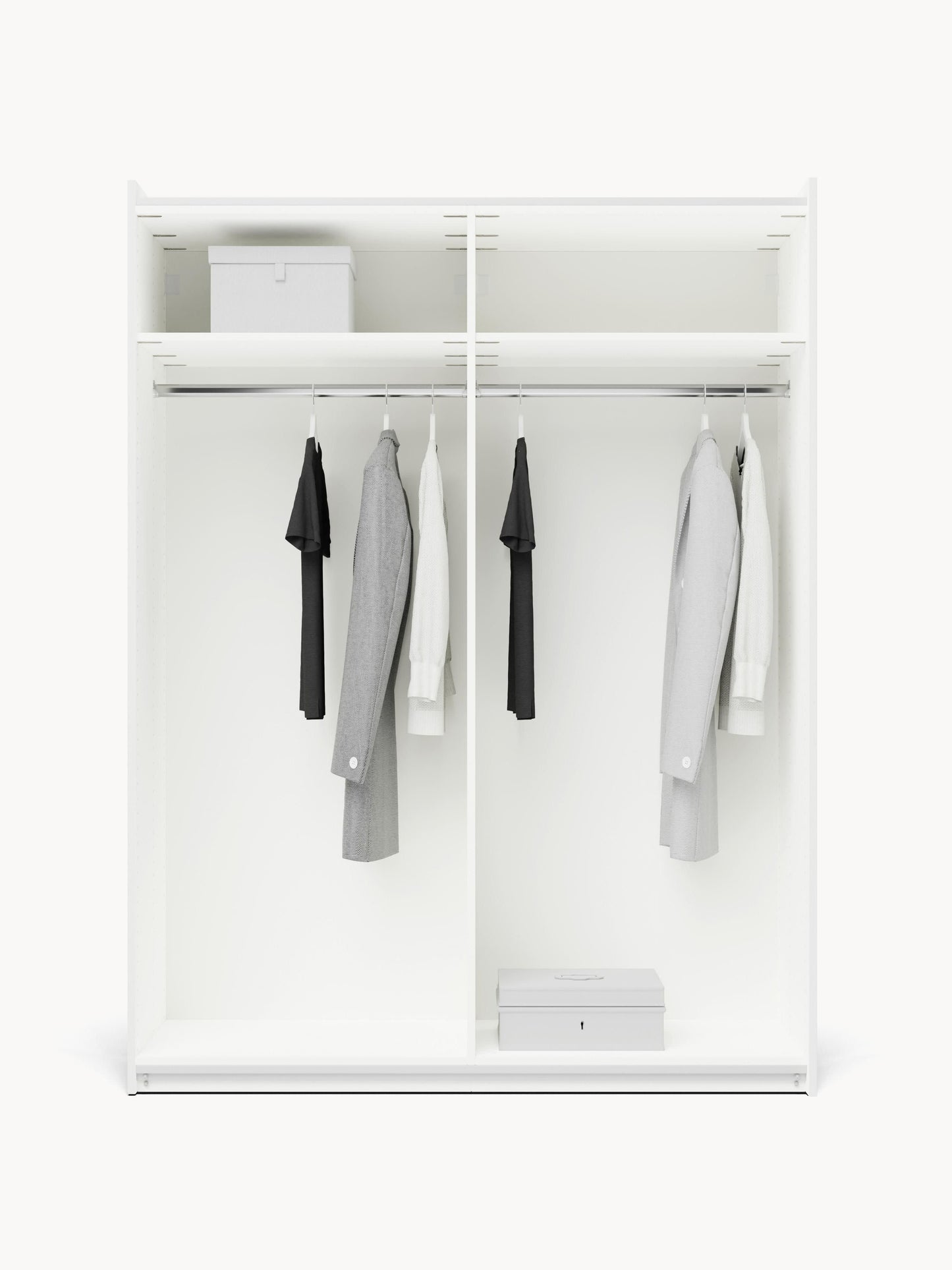 Charlene Modular Sliding-Door Wardrobe, 150 cm Wide, in Various Sizes