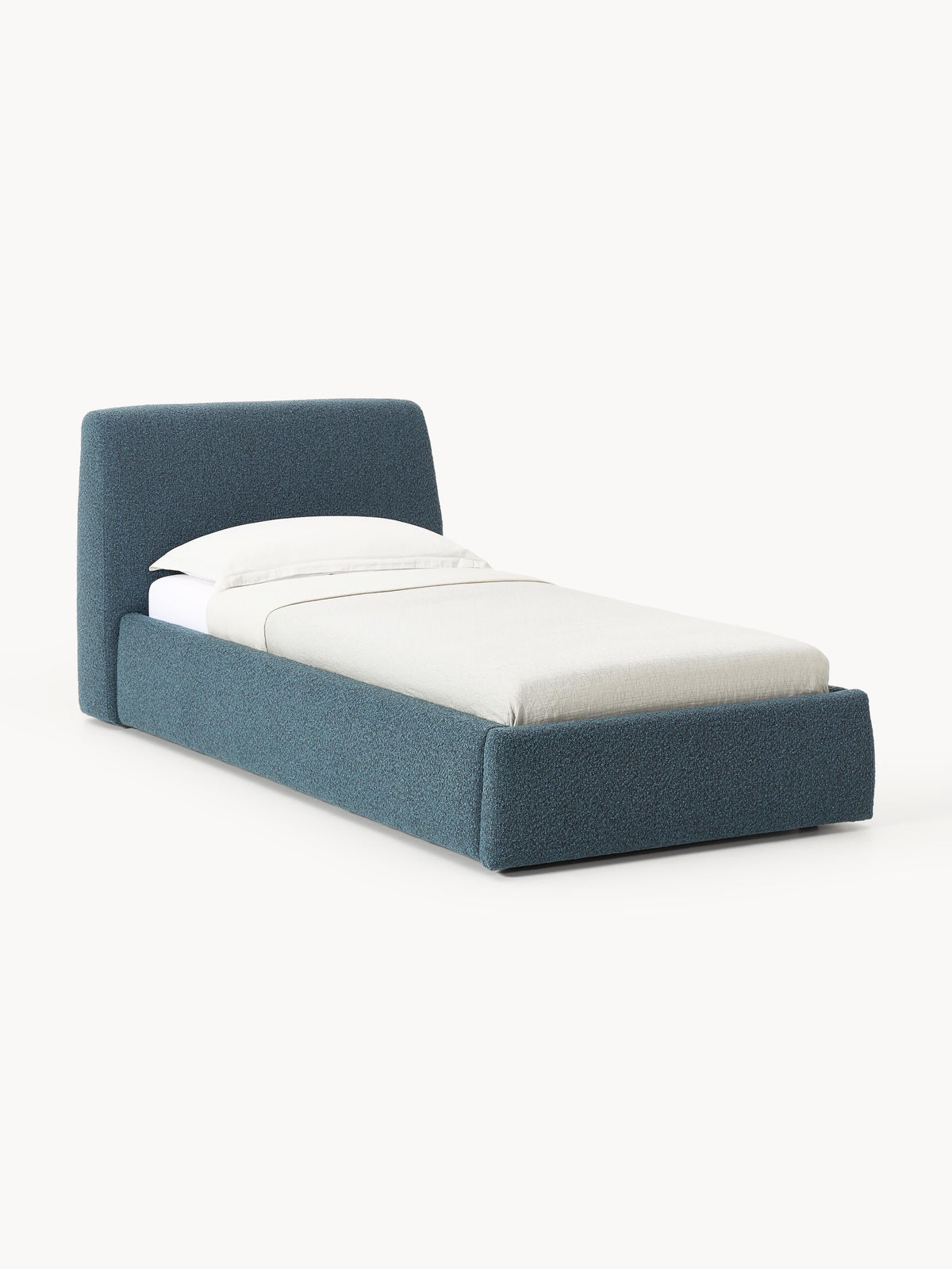 Cloudia Bouclé Single Bed with Storage