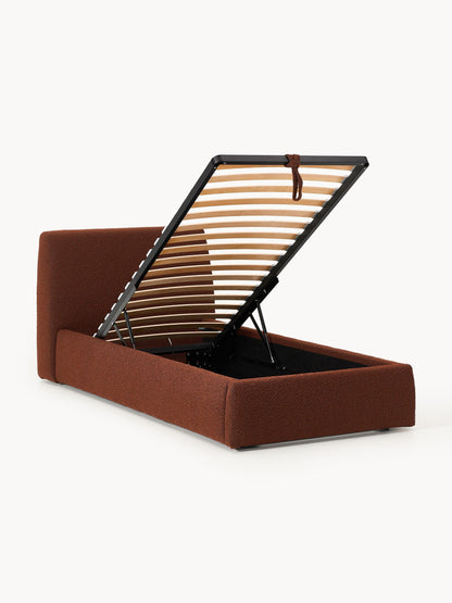 Cloudia Bouclé Single Bed with Storage