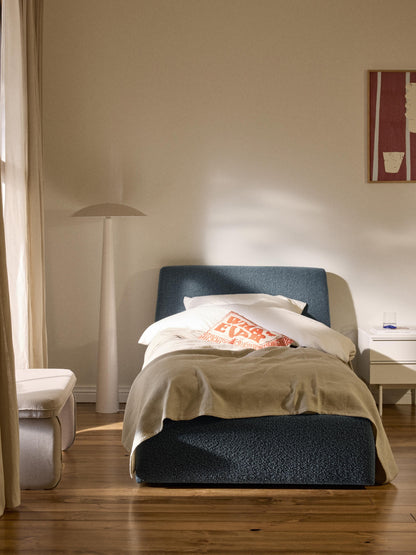 Cloudia Bouclé Single Bed with Storage
