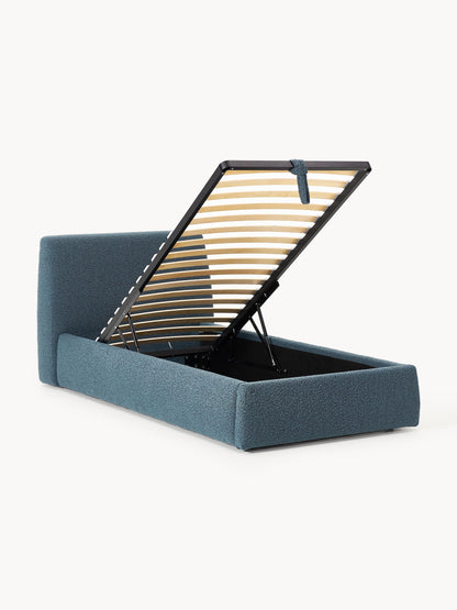 Cloudia Bouclé Single Bed with Storage