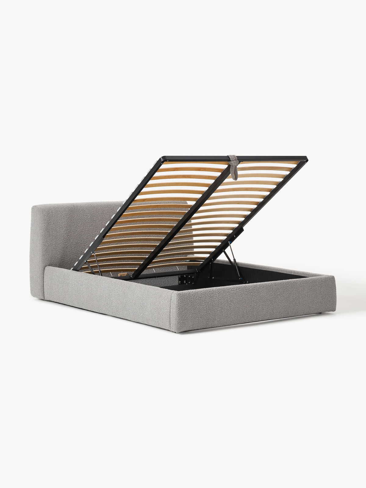Cloudia Bouclé Upholstered Bed with Storage