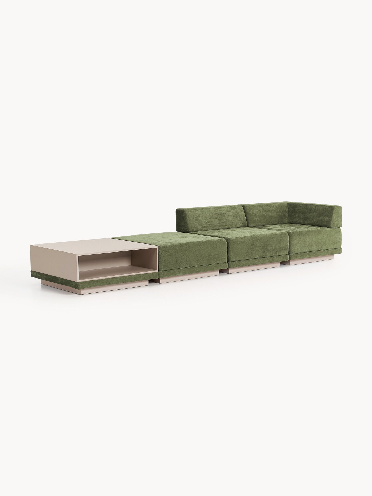 Corin Modular Sofa (4-Seater) with Coffee Table & Ottoman