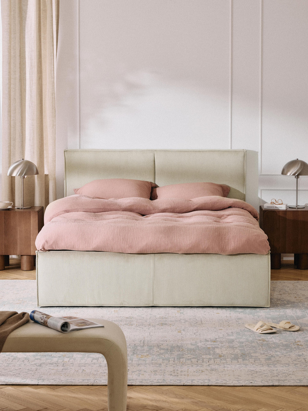 Dreama Corduroy Upholstered Bed